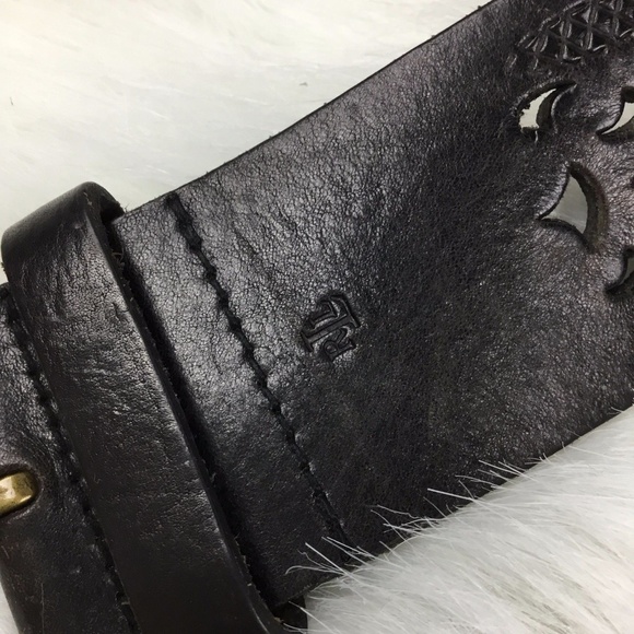 Vtg Ralph Lauren RLL Wide Dark Brown Leather Belt main image 4
